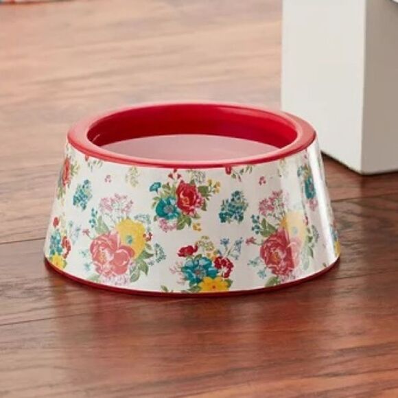 🦋 New Pioneer Woman Fancy Flowers (2) 14-Ounce Pet Bowls, Dog or Cat Bowls - Picture 4 of 11